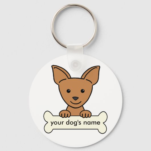 Personalisiert Chihuahua Schlüsselanhänger (Vorderseite)