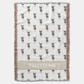 Personalisiert Chihuahua (Schwarz & Tan) Decke (Vorderseite Vertikal)