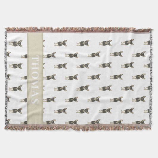 Personalisiert Chihuahua (Schwarz & Tan) Decke (Vorderseite)