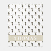 Personalisiert Chihuahua (Schwarz & Tan) Fleecedecke (Vorderseite)