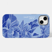 Personalisiert Chinoiserie Chic Blue Lotus Mandala Case-Mate iPhone Hülle (Rückseite (Horizontal))