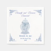 Personalisiert Chinoiserie Ginger Jar Jars Paper Serviette (Vorderseite)