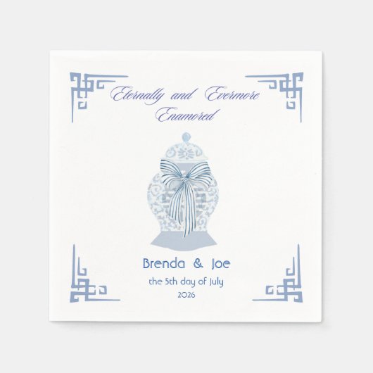 Personalisiert Chinoiserie Ginger Jar Jars Paper Serviette (Vorderseite)