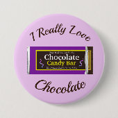 Personalisiert Chocolate Candy Bar Gastgeschenk Button (Vorderseite)