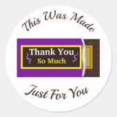 Personalisiert Chocolate Candy Bar Gastgeschenk Runder Aufkleber (Vorderseite)