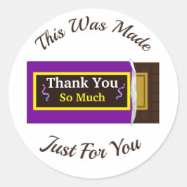 Personalisiert Chocolate Candy Bar Gastgeschenk Runder Aufkleber