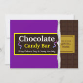 Personalisiert Chocolate Candy Bar Party Einladung (Vorderseite)