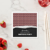 Personalisiert Chocolate Candy Bar Party Serviette (Beispiel)