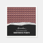 Personalisiert Chocolate Candy Bar Party Serviette (Vorderseite)