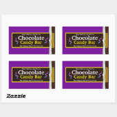 Personalisiert Chocolate Candy Bar Rechteckiger Aufkleber (Blatt)