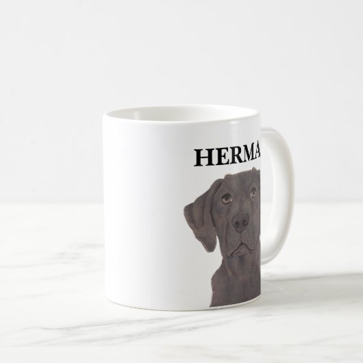Personalisiert Chocolate Labrador Kaffeetasse (VorderseiteRechts)