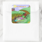 Personalisiert Choo Buchzeichen Quadratischer Aufkleber (Tasche)