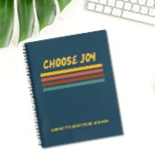 Personalisiert Choose Joy Retro Christlich Faith Notizblock