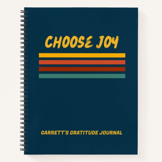 Personalisiert Choose Joy Retro Christlich Faith Notizblock (Vorderseite)