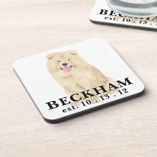 Personalisiert Chow Chow Chow Hund Getränkeuntersetzer (Linke Seite)