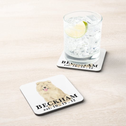 Personalisiert Chow Chow Chow Hund Getränkeuntersetzer (Rechte Seite)