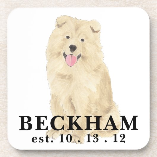 Personalisiert Chow Chow Chow Hund Getränkeuntersetzer (Vorderseite)