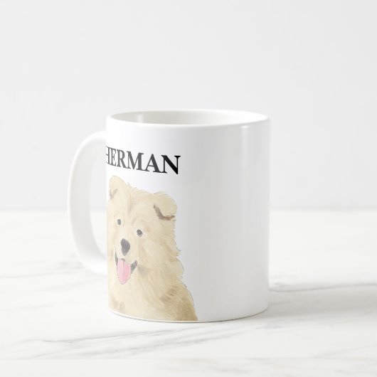 Personalisiert Chow Chow Chow Hund Kaffeetasse (Vorderseite Links)