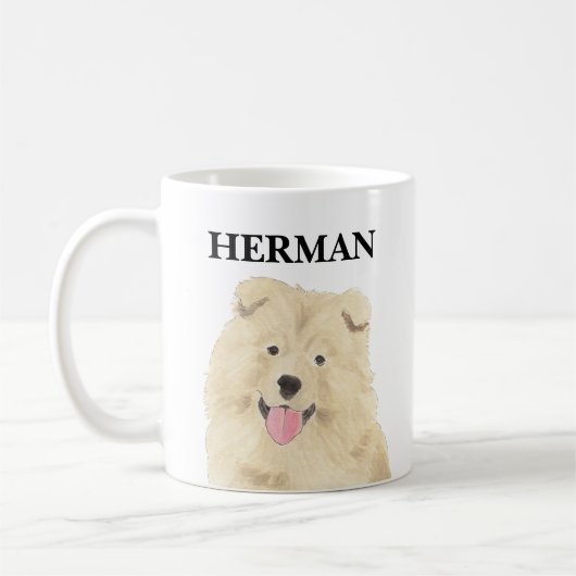 Personalisiert Chow Chow Chow Hund Kaffeetasse (Links)