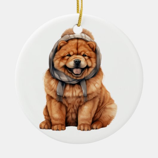 Personalisiert Chow Chow Chow Hund Keramik Ornament (Vorne)