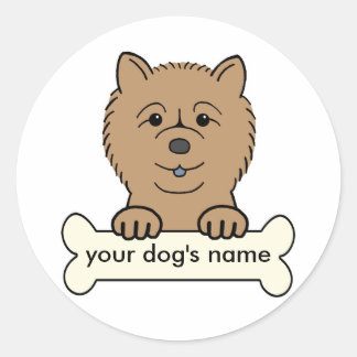 Personalisiert Chow Chow Chow Runder Aufkleber