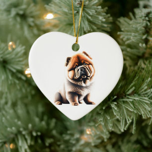 Personalisiert Chow Chow Puppy Keramik Ornament
