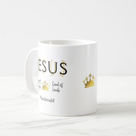 Personalisiert Christlich JESUS Kaffeetasse (Vorderseite Links)