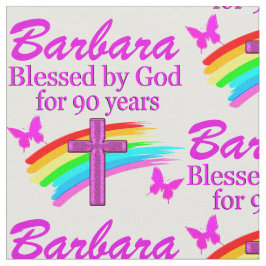 PERSONALISIERT CHRISTLICHEN 90. GEBURTSTAG FABRIC STOFF