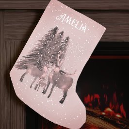 Personalisiert Christms Deer Kleiner Weihnachtsstrumpf