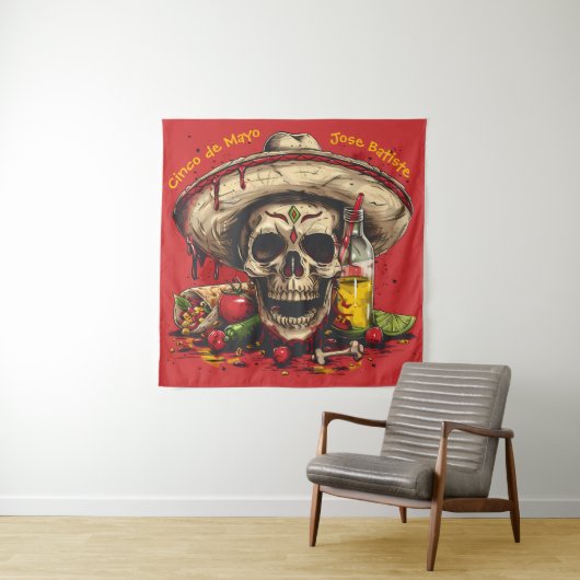Personalisiert Cinco de Mayo Tapestry Wandteppich (Beispiel)
