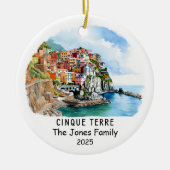 Personalisiert Cinque Terre Ornament, Italien Keramik Ornament (Vorne)