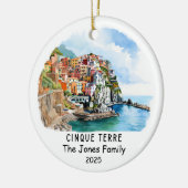 Personalisiert Cinque Terre Ornament, Italien Keramik Ornament (Links)