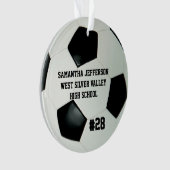 Personalisiert Circle Soccer Ball Sports Ornament (Vorderseite)