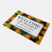 Personalisiert Citrus Bokeh WELCOME Fußmatte (Schrägansicht)