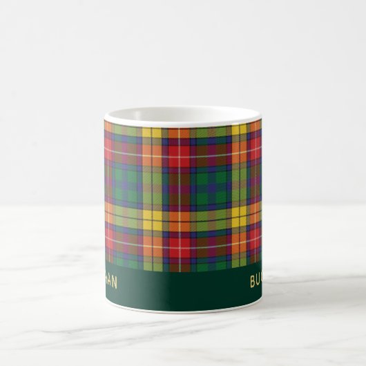 Personalisiert Clan Buchanan Tartan Karierter Name Kaffeetasse (Mittel)