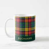 Personalisiert Clan Buchanan Tartan Karierter Name Kaffeetasse (Links)