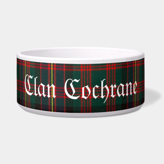 Personalisiert Clan Cochrane Tartan Napf (Vorderseite)