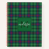 Personalisiert Clan Duncan Kariert Tartan Monogram Notizblock (Vorderseite)