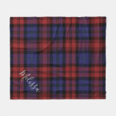 Personalisiert Clan MacLachlan Kariert Tartan Fleecedecke (Vorderseite (Horizontal))
