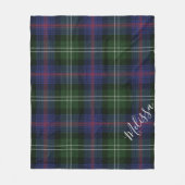 Personalisiert Clan Sutherland Tartan Karierter Na Fleecedecke (Vorderseite)