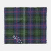 Personalisiert Clan Sutherland Tartan Karierter Na Fleecedecke (Vorderseite (Horizontal))
