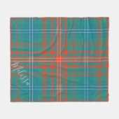 Personalisiert Clan Wilson Tartan Kariertes Muster Fleecedecke (Vorderseite (Horizontal))