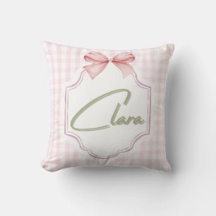 Personalisiert Clara Baby Girl Kinderzimmer Bow&Gi Kissen