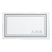 Personalisiert Classic Dunkle Gray Monogram King Kissenbezug (Rückseite)