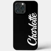 Personalisiert Classic Elegant Monogram Black iPho Case-Mate iPhone Hülle (Rückseite)