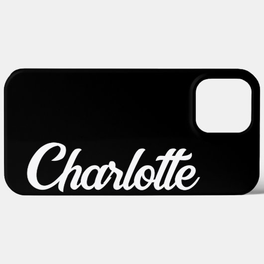 Personalisiert Classic Elegant Monogram Black iPho Case-Mate iPhone Hülle (Rückseite (Horizontal))