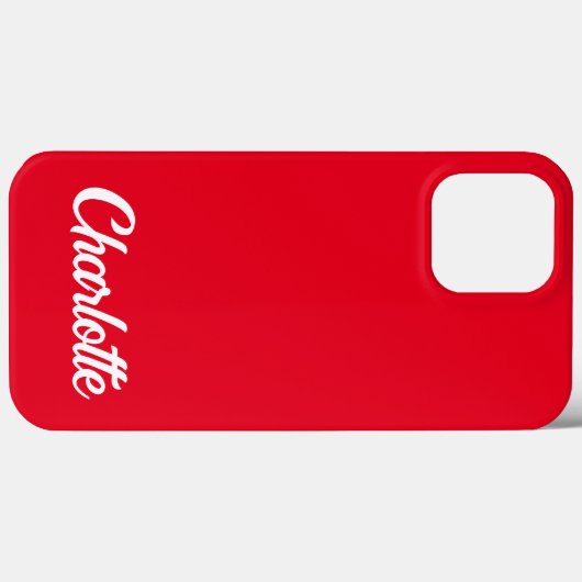 Personalisiert Classic Elegant Monogram Red iPhone Case-Mate iPhone Hülle (Rückseite (Horizontal))