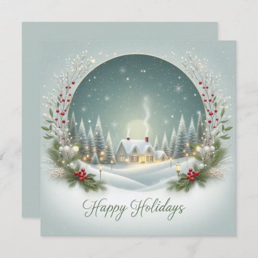 Personalisiert Classic Feiertagskarte (Vorne/Hinten)