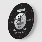 Personalisiert Classic Golf Bar Große Wanduhr (Winkel)