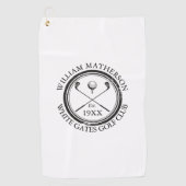 Personalisiert Classic Golf Club Name Custom Golfhandtuch (Vorderseite)